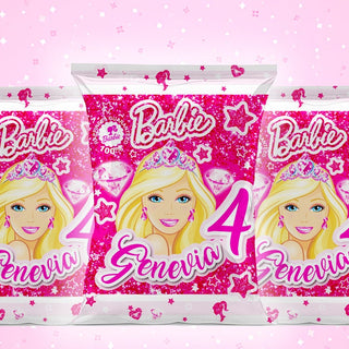 Barbie Dream Party Snack Bags - Customized Favors for Birthdays - Add a Barbie Twist to Your Celebration with Personalized Snack Bags