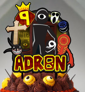 Personalized DOORS Roblox Cake Topper - The Perfect Addition to Your DOORS Roblox Themed Party!