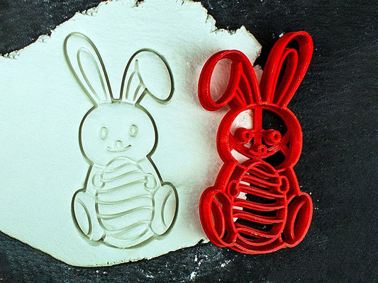 Easter Bunny Gingerbread Cookie Cutter - Precision-Cut, 1.77" x 3.54" (4.5 cm x 9 cm) - Exclusive Mold for Crafting Delightful Cookies