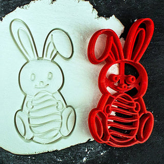 Easter Bunny Gingerbread Cookie Cutter - Precision-Cut, 1.77" x 3.54" (4.5 cm x 9 cm) - Exclusive Mold for Crafting Delightful Cookies