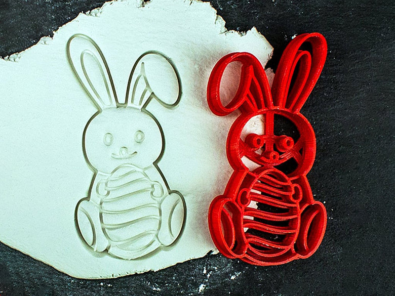 Easter Bunny Gingerbread Cookie Cutter - Precision-Cut, 1.77