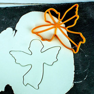 Angel-shaped Gingerbread Cookie Cutter - Precision-Cut, 4" x 4" (10.16 cm x 10.16 cm) - Exclusive Mold for Crafting Delightful Cookies