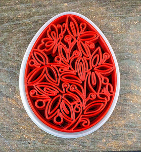 Easter Egg Cookie Cutter and Stamp Set - 3D Printed, 2.68" x 3.43" (6.8 cm x 8.7 cm) - Unique Mold for Baking Cookies