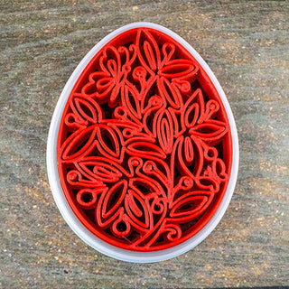Easter Egg Cookie Cutter and Stamp Set - 3D Printed, 2.68" x 3.43" (6.8 cm x 8.7 cm) - Unique Mold for Baking Cookies
