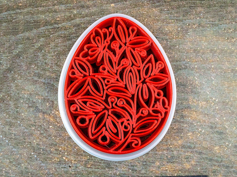 Easter Egg Cookie Cutter and Stamp Set - 3D Printed, 2.68